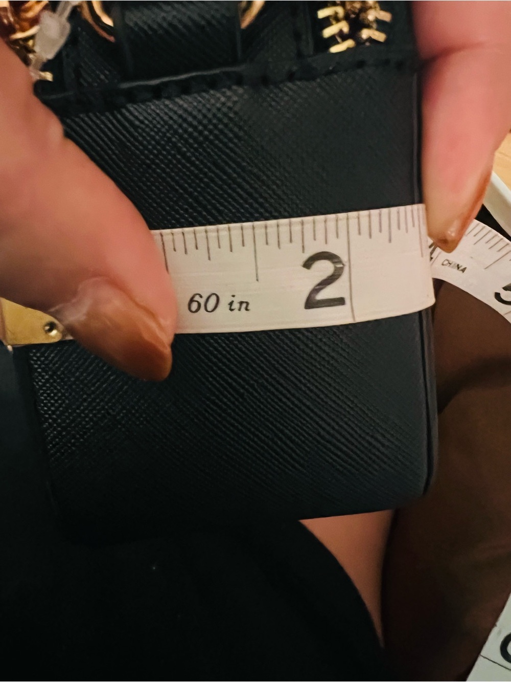 Valentino Orlandi Vegan Leather Crossbody with Gold Studs and V Emblem - Picture 7 of 9